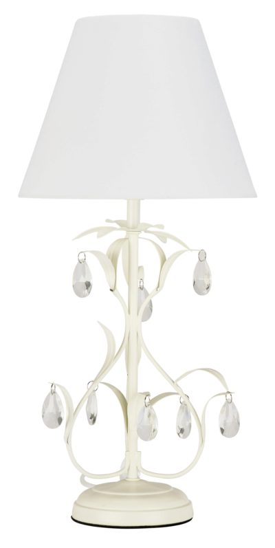 Heart of House - Laura Glass Leaves - Table Lamp - Cream